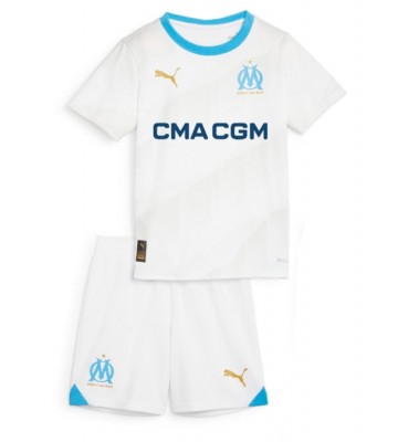 Olympique de Marseille Primera Equipación Niños 2023-24 Manga Corta (+ Pantalones cortos)